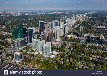 a-aerial-view-of-north-york-from-highway-401-and-yonge-st-F59BG4