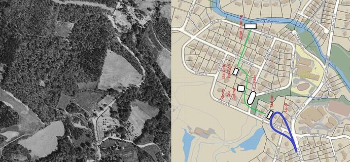 bloomsbury comparison 1938 aerial